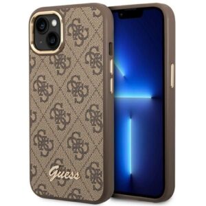 Aizmugurējais vāciņš Guess  Guess GUHCP14MHG4SHW iPhone 14 Plus 6.7 "brown / brown hard case 4G Vintage Gold Logo