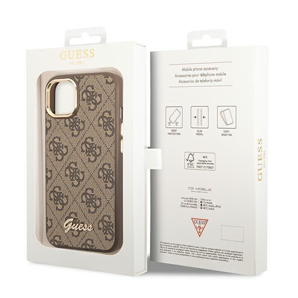 Tagakaaned Guess Guess GUHCP14MHG4SHW iPhone 14 Plus 6.7 "brown / brown hard case 4G Vintage Gold Logo