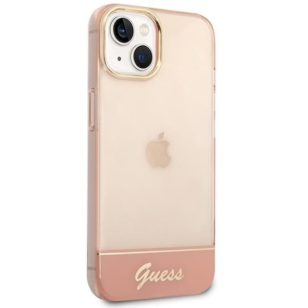 Aizmugurējais vāciņš Guess Guess GUHCP14MHGCOP iPhone 14 Plus 6.7 "pink / pink hardcase Translucent