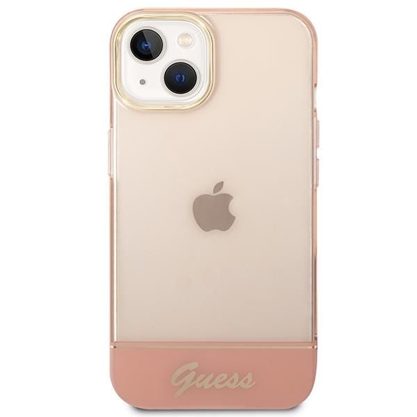 Aizmugurējais vāciņš Guess Guess GUHCP14MHGCOP iPhone 14 Plus 6.7 "pink / pink hardcase Translucent