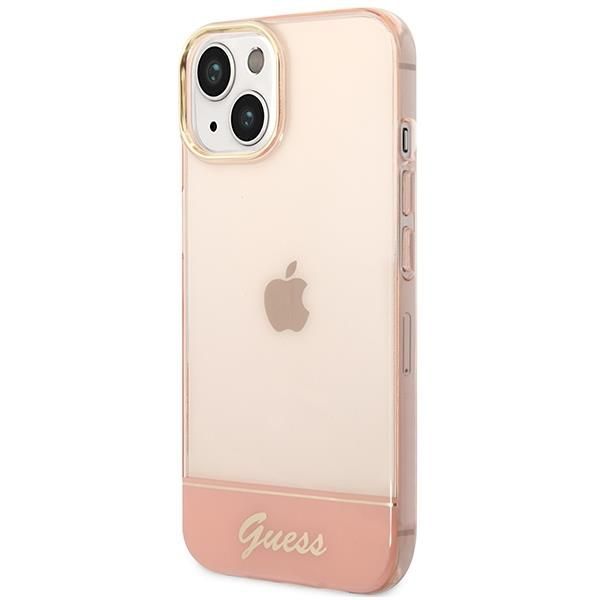 Aizmugurējais vāciņš Guess Guess GUHCP14MHGCOP iPhone 14 Plus 6.7 "pink / pink hardcase Translucent
