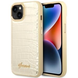 Aizmugurējais vāciņš Guess  Guess GUHCP14MHGCRHD iPhone 14 Plus 6.7 "gold / gold hardcase Croco Collection