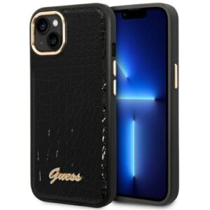 Aizmugurējais vāciņš Guess  Guess GUHCP14MHGCRHK iPhone 14 Plus 6.7 "black / black hardcase Croco Collection