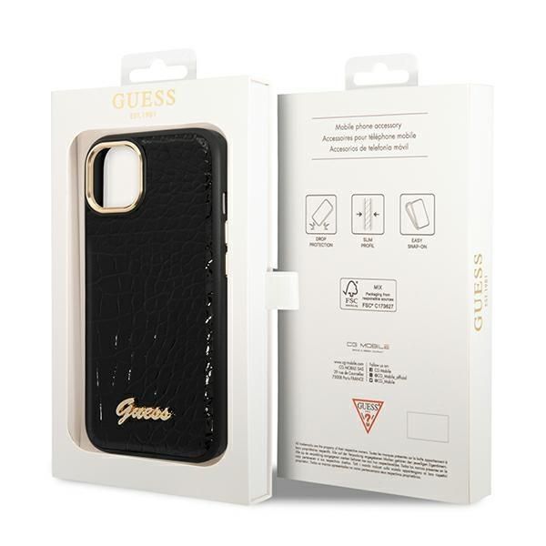 Tagakaaned Guess Guess GUHCP14MHGCRHK iPhone 14 Plus 6.7 "black / black hardcase Croco Collection