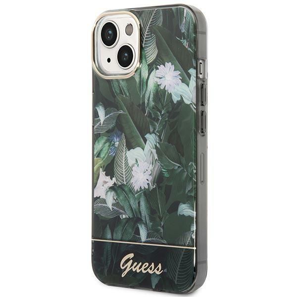 Back panel cover Guess Guess GUHCP14MHGJGHA iPhone 14 Plus 6.7" green/green hardcase Jungle Collection