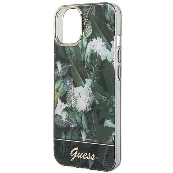 Back panel cover Guess Guess GUHCP14MHGJGHA iPhone 14 Plus 6.7" green/green hardcase Jungle Collection