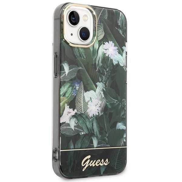 Back panel cover Guess Guess GUHCP14MHGJGHA iPhone 14 Plus 6.7" green/green hardcase Jungle Collection