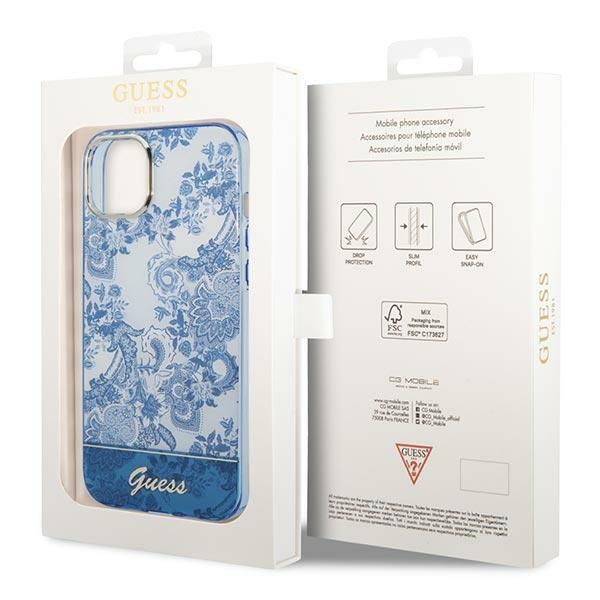 Tagakaaned Guess Guess GUHCP14MHGPLHB iPhone 14 Plus 6.7" blue/blue hardcase Porcelain Collection