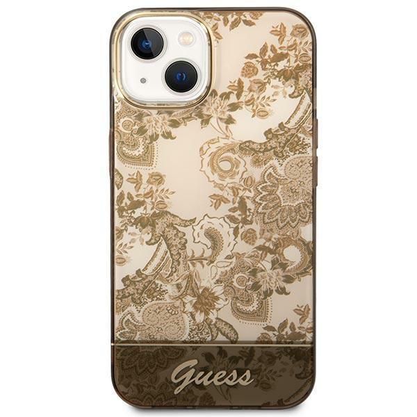 Tagakaaned Guess Guess GUHCP14MHGPLHC iPhone 14 Plus 6.7" ocher hardcase Porcelain Collection