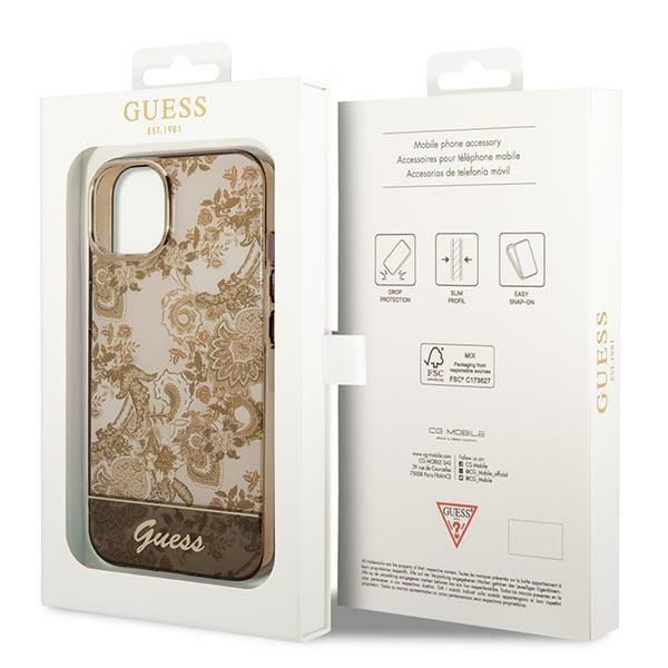 Tagakaaned Guess Guess GUHCP14MHGPLHC iPhone 14 Plus 6.7" ocher hardcase Porcelain Collection