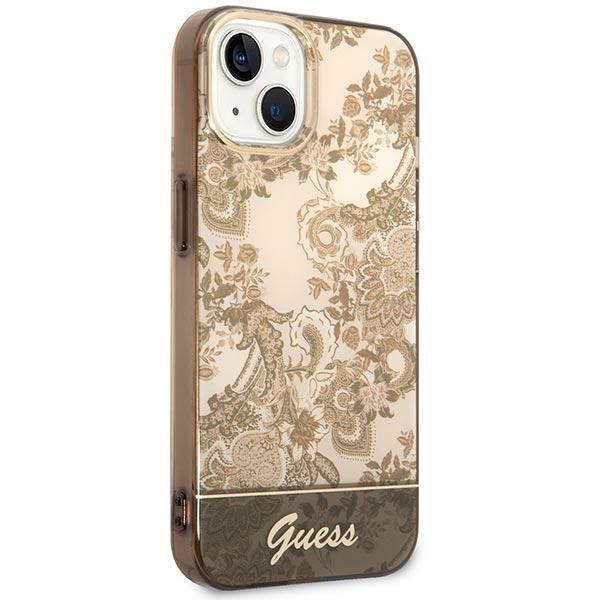 Tagakaaned Guess Guess GUHCP14MHGPLHC iPhone 14 Plus 6.7" ocher hardcase Porcelain Collection