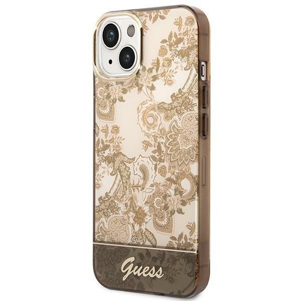 Tagakaaned Guess Guess GUHCP14MHGPLHC iPhone 14 Plus 6.7" ocher hardcase Porcelain Collection