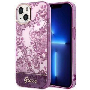 Aizmugurējais vāciņš Guess  Guess GUHCP14MHGPLHF iPhone 14 Plus 6.7" fuchsia/fuschia hardcase Porcelain Collection 