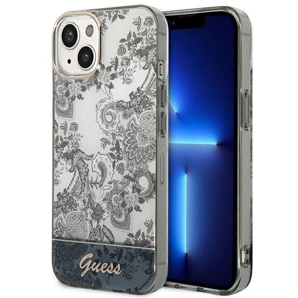 Tagakaaned Guess Guess GUHCP14MHGPLHG iPhone 14 Plus 6.7 "gray / gray hardcase Porcelain Collection