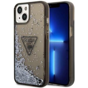 Aizmugurējais vāciņš Guess  Guess GUHCP14MLFCTPK iPhone 14 Plus 6.7" black/black hardcase Liquid Glitter Palm Collection 