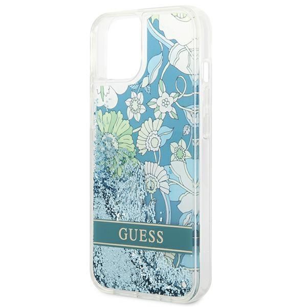 Tagakaaned Guess Guess GUHCP14MLFLSN iPhone 14 Plus 6.7 "green / green hardcase Flower Liquid Glitter