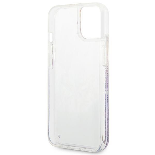 Tagakaaned Guess Guess GUHCP14MLFLSU iPhone 14 Plus 6.7 "violet / purple hardcase Flower Liquid Glitter