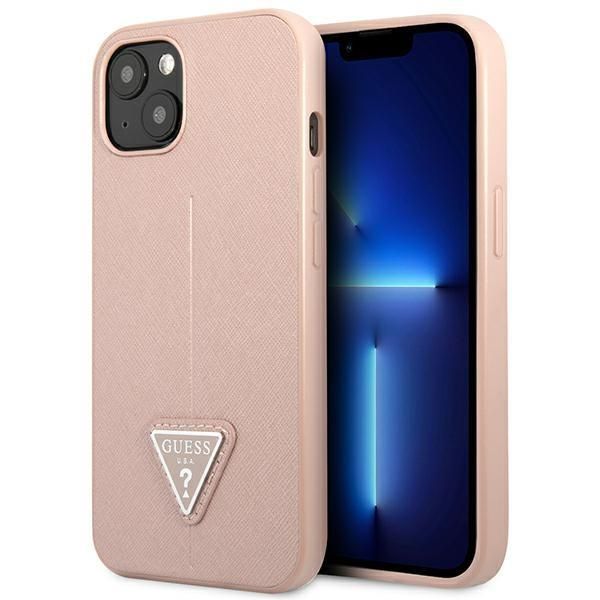 Tagakaaned Guess Guess GUHCP14MPSATLP iPhone 14 Plus 6,7 "pink / pink hardcase SaffianoTriangle Logo