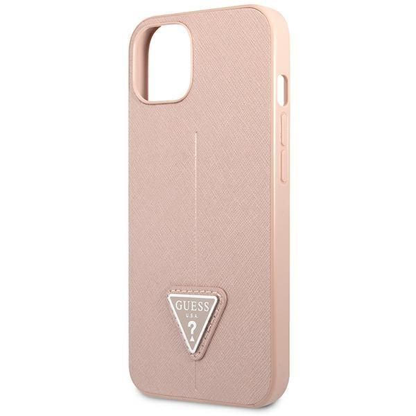 Tagakaaned Guess Guess GUHCP14MPSATLP iPhone 14 Plus 6,7 "pink / pink hardcase SaffianoTriangle Logo