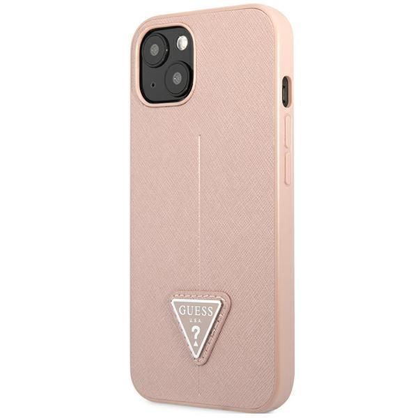 Tagakaaned Guess Guess GUHCP14MPSATLP iPhone 14 Plus 6,7 "pink / pink hardcase SaffianoTriangle Logo