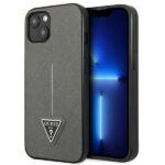Aizmugurējais vāciņš Guess  Guess GUHCP14SPSATLG iPhone 14 6.1 "silver / silver hardcase SaffianoTriangle Logo 