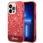 Aizmugurējais vāciņš Guess  Guess GUHCP14XHGBNHR iPhone 14 Pro Max 6.7" red/red hardcase Bandana Paisley