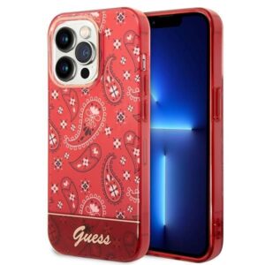 Aizmugurējais vāciņš Guess  Guess GUHCP14XHGBNHR iPhone 14 Pro Max 6.7" red/red hardcase Bandana Paisley