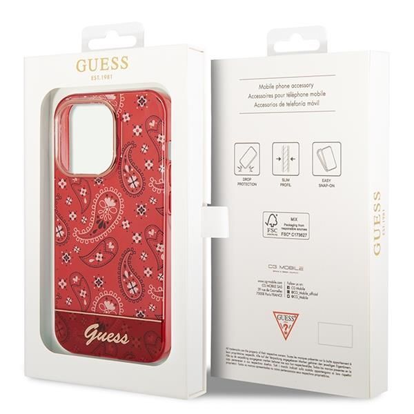 Tagakaaned Guess Guess GUHCP14XHGBNHR iPhone 14 Pro Max 6.7" red/red hardcase Bandana Paisley