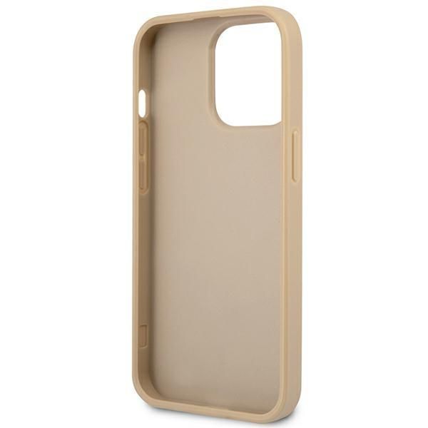 Tagakaaned Guess Guess GUHCP14XPSATLE iPhone 14 Pro Max 6,7 "beige / beige hardcase SaffianoTriangle Logo