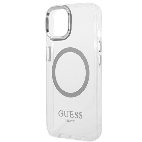 Tagakaaned Guess Guess GUHMP14MHTRMS iPhone 14 Plus 6.7" silver/silver hard case Metal Outline Magsafe