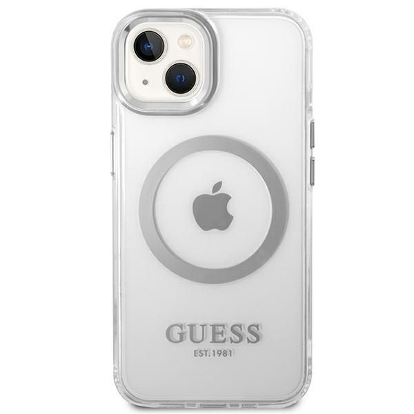 Tagakaaned Guess Guess GUHMP14MHTRMS iPhone 14 Plus 6.7" silver/silver hard case Metal Outline Magsafe