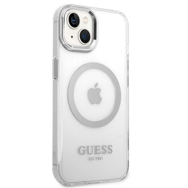 Tagakaaned Guess Guess GUHMP14MHTRMS iPhone 14 Plus 6.7" silver/silver hard case Metal Outline Magsafe