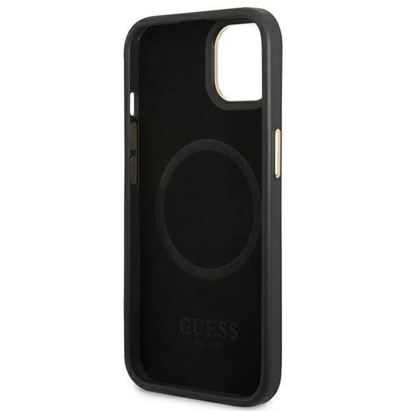 Tagakaaned Guess Guess GUHMP14MU4GPRK iPhone 14 Plus 6.7 "black / black hard case 4G Logo Plate MagSafe