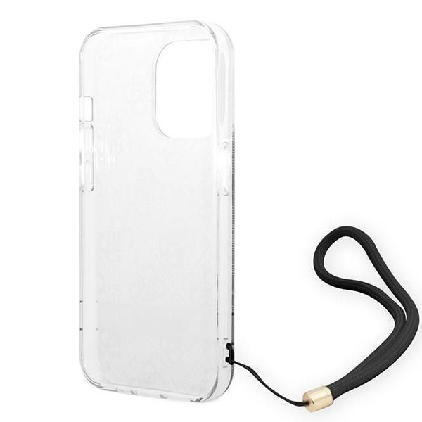 Tagakaaned Guess Guess GUOHCP14LH4STK iPhone 14 Pro 6.1 "black / black hardcase 4G Print Strap