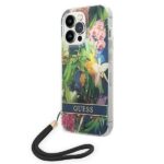 Aizmugurējais vāciņš Guess  Guess GUOHCP14LHFLSB iPhone 14 Pro 6.1 "blue / blue hardcase Flower Strap 