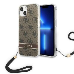 Nugarėlės dėklai Guess  Guess GUOHCP14MH4STW iPhone 14 Plus 6.7 "brown / brown hardcase 4G Print Strap