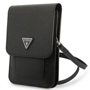 Case universal for sports Guess  Guess Handbag GUWBSATMBK black / black Saffiano Triangle 