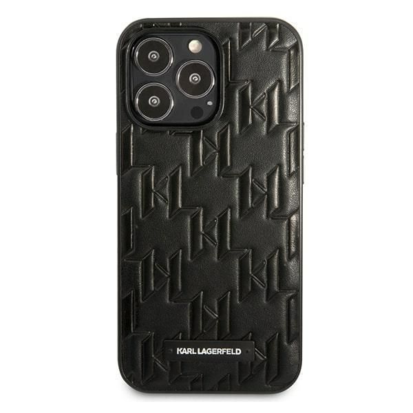Back panel cover Karl Lagerfeld Karl Lagerfeld KLHCP13LMNMP1K iPhone 13 Pro / 13 6.1 "hardcase black / black Monogram Plaque