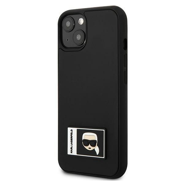 Back panel cover Karl Lagerfeld Karl Lagerfeld KLHCP13M3DKPK iPhone 13 6,1" czarny/black hardcase Ikonik Patch