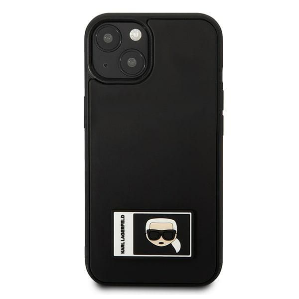 Back panel cover Karl Lagerfeld Karl Lagerfeld KLHCP13M3DKPK iPhone 13 6,1" czarny/black hardcase Ikonik Patch