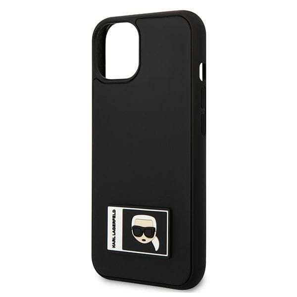 Back panel cover Karl Lagerfeld Karl Lagerfeld KLHCP13M3DKPK iPhone 13 6,1" czarny/black hardcase Ikonik Patch