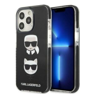 Aizmugurējais vāciņš Karl Lagerfeld  Karl Lagerfeld KLHCP13XTPE2TK iPhone 13 Pro Max 6,7" hardcase czarny/black Karl&Choupette Head 