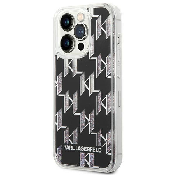 Aizmugurējais vāciņš Karl Lagerfeld Karl Lagerfeld KLHCP14LLMNMK iPhone 14 Pro 6.1 "hardcase black / black Liquid Glitter Monogram