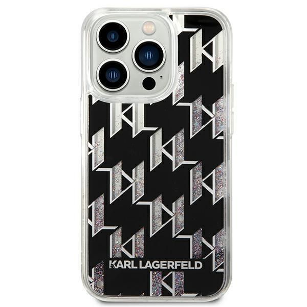 Aizmugurējais vāciņš Karl Lagerfeld Karl Lagerfeld KLHCP14LLMNMK iPhone 14 Pro 6.1 "hardcase black / black Liquid Glitter Monogram