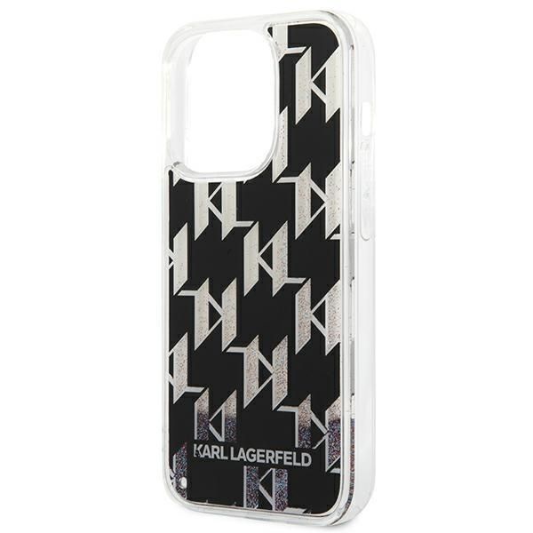 Aizmugurējais vāciņš Karl Lagerfeld Karl Lagerfeld KLHCP14LLMNMK iPhone 14 Pro 6.1 "hardcase black / black Liquid Glitter Monogram