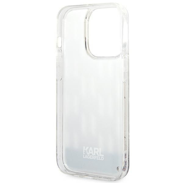 Aizmugurējais vāciņš Karl Lagerfeld Karl Lagerfeld KLHCP14LLMNMS iPhone 14 Pro 6.1 "hardcase silver / silver Liquid Glitter Monogram
