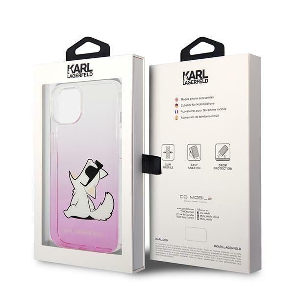 Back panel cover Karl Lagerfeld Karl Lagerfeld KLHCP14MCFNRCPI iPhone 14 Plus 6.7 "hardcase pink / pink Choupette Fun