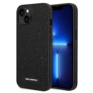 Aizmugurējais vāciņš Karl Lagerfeld  Karl Lagerfeld KLHCP14MG2ELK iPhone 14 Plus 6.7 "hardcase black / black Glitter Plaque Logo 