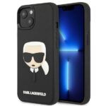 Aizmugurējais vāciņš Karl Lagerfeld  Karl Lagerfeld KLHCP14MKH3DBK iPhone 14 Plus 6.7 "black / black hardcase 3D Rubber Karl's Head 