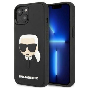 Aizmugurējais vāciņš Karl Lagerfeld  Karl Lagerfeld KLHCP14MKH3DBK iPhone 14 Plus 6.7 "black / black hardcase 3D Rubber Karl's Head 